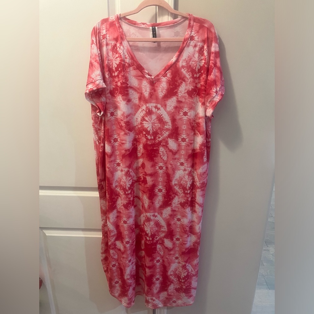 Glitzy girl tye dye maxi dress